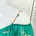 Lulus Romantic Love Floral Chiffon Ruffle Cold Shoulder Midi Dress Green XS Photo 7