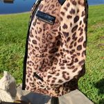 Chico's brown cheetah animal print jacket/blazer sz 0 Photo 3