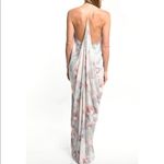 Lovestitch  Draped Back Abstract Printed Maxi Dress Photo 6