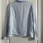 Jones New York Jones & Co Blue White Striped Raw Hem Blazer Sz XL. 6079 Photo 4