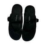 Vionic Lidia Mary Jane Clog Mule Black Leather Laser Cut Shoes Slip On 6 Photo 5