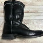Justin Boots  J Diamond L3233 Black Leather Roper Western Boots Women's Size 6.5E Photo 2