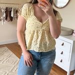 American Eagle yellow ditsy floral top Photo 0