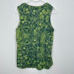 Title Nine Womens Athletic Tank Top Green Yellow Paisley Print Athletic Fit Photo 7
