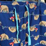Old Navy Sloth Holiday Christmas Pajama Set White & Blue 100% Cotton Size XL Photo 8