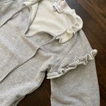 Something Navy Gray Ruffle Sweatshirt Dress Photo 2