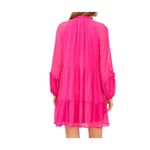 Vince Camuto Women's Mini Dress Lightweight Three Tier Pink Size Large Photo 7