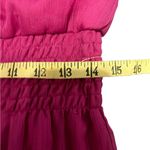 Maison Tara Seersucker sleeveless bright pink maxi dress size 8 Photo 6