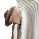 Adeam Cold Shoulder Turtleneck Sweater with Faux Fur Trim size M Size M Photo 7