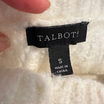 Talbots Ivory White Pearl Beading Cable Knit Sweater Size S Cozy Coquette Core Photo 6