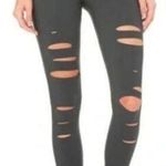 Alo Yoga ALO HIGH WAISTED RIPPED WARRIOR LEGGINGS IN GREY XXS! Photo 0
