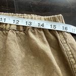 Cynthia Ashby Tan Brown Linen Skirt Elastic Waist Pull On Minimalist Logenlook L Size L Photo 9