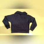 None Women's Navy Zip-Up Sweater Photo 4
