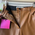 NEW Cultnaked Killa Choco Brown Vegan Faux Leather High‎ Rise Straight Pants XS Photo 8