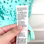 J.Crew Puff Sleeve Eyelet Dress Teal Blue Green Short Sleeve Size 8 AW798 Photo 5