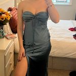 Selfie Leslie Kindred Spirit Strapless Gathered Bust Midi Dress Blue Photo 10