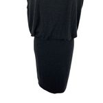 AllSaints‎ Zeta Dress Medium Black Short Sleeve Wool Minimalist Chic Photo 2