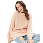 American Eagle  Outfitters Oversized Peach Mock Neck
Sweater(Size XS) Photo 2
