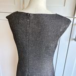 Ann Taylor  Women's Size 4 Gray Brown Sheath Wool Blend Dress Button Accents Photo 5