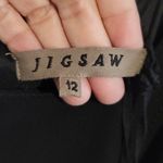 Jigsaw Square Neck Sleeveless Fitted Wool Blend Dress Black 12 NEW Photo 2