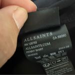 ALLSAINTS  Penny Shirt  Blouse  Black  Hi Low Hem Draped Womens SZ 10 Photo 6