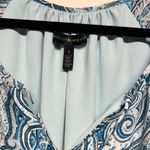 White House | Black Market Blue Paisley peekaboo Sleeve Dress Photo 1