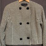 Ellen Tracy Linda Allard Black White Houndstooth Jacket 6 Photo 2