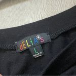 Delia*s Y2K Top butterfly tattoo long sleeve womens Black (large) kidcore punk Photo 1