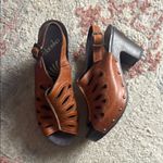 Dansko Brown Sandals 40 Rowena Leather sling back Platform Clog Perforated Boho Photo 5