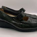 Wolky Mary Janes Women's 39 Pewter Gray Patent Leather Wedge Platform Shoe US8.5 Size 8.5 Photo 0