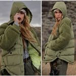 Pilcro Swing Puffer Sherpa Jacket Size Small Photo 12