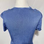 Madewell New Micro Rib Fitted Sweater Short Sleeve Tee NQ337 Celeste Blue XS Photo 12