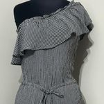 American Eagle Outfitters One Shoulder Gingham Cropped Culotte Jumpsuit Photo 1