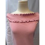 INC  Pretty Pink Frilly Off Shoulder Sleeveless Sweater Size L Photo 1