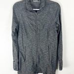 Athleta CYA Stronger Heather Gray Full Zipper Scuba Jacket, Size Medium Photo 0