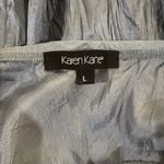 Karen Kane  Steel Blue Crushed Crinkle Maxi Skirt Sz L whimsical fairy Photo 2