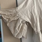 Petal and Pup Womens 14 Tan Linen Tiered mini Dress Oversized Lagom Clean Girl Photo 1