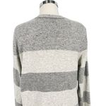 Verve Ami  Striped Open Front Cardigan Gray Light Gray Size Large Photo 6