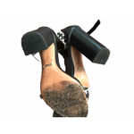 Schutz  Women’s Heeled Sandals/ Shoes White & Black Color Size 8.5 B Photo 2