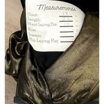 ZARA  Metallic V Neck Ruched Long Sleeve Top Elastic Waist Lightweight S Gold Photo 6