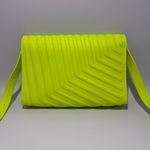 Balenciaga New  Leather Car Flap Shoulder Bag Fluorescent Yellow Made in Italy Photo 4