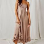 Free People Adella Corset dress in Taupe size Small NWT Photo 4