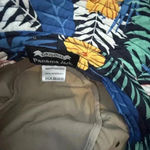 Panama Jack ORIGINAL  SIZE MEDIUM SUM HAT TAN TOP BLUE FLORAL UNDER PRINT… Photo 6