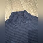 Nic+Zoe  Midnight Blue Textured Turtleneck Sweater Photo 6