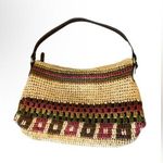 st. john's bay  Shoulder Bag Woven Straw Striped Summer Beach Vacation Photo 0