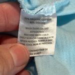 Envy Baby Blue Top Short Sleeve Tie Knot Green  Womens Medium Cotton Airy Photo 10