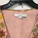 Loft Long Sleeve Floral Wrap Mini Dress Pink Fall Wedding Guest XS Photo 4