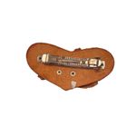 1970s Leather Wildflower Floral Intricate Women’s Barrette Hair Tie Piece Vtg Brown Photo 5