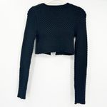 Urban Outfitters UO Womens Dark Going Out Piper Textured Keyhole Crop Sweater M Photo 6