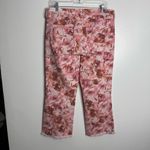 NWT Stitch Fix Liverpool Hannah Fray Hem Crop Jeans Pink Floral Size 12/31 Photo 5